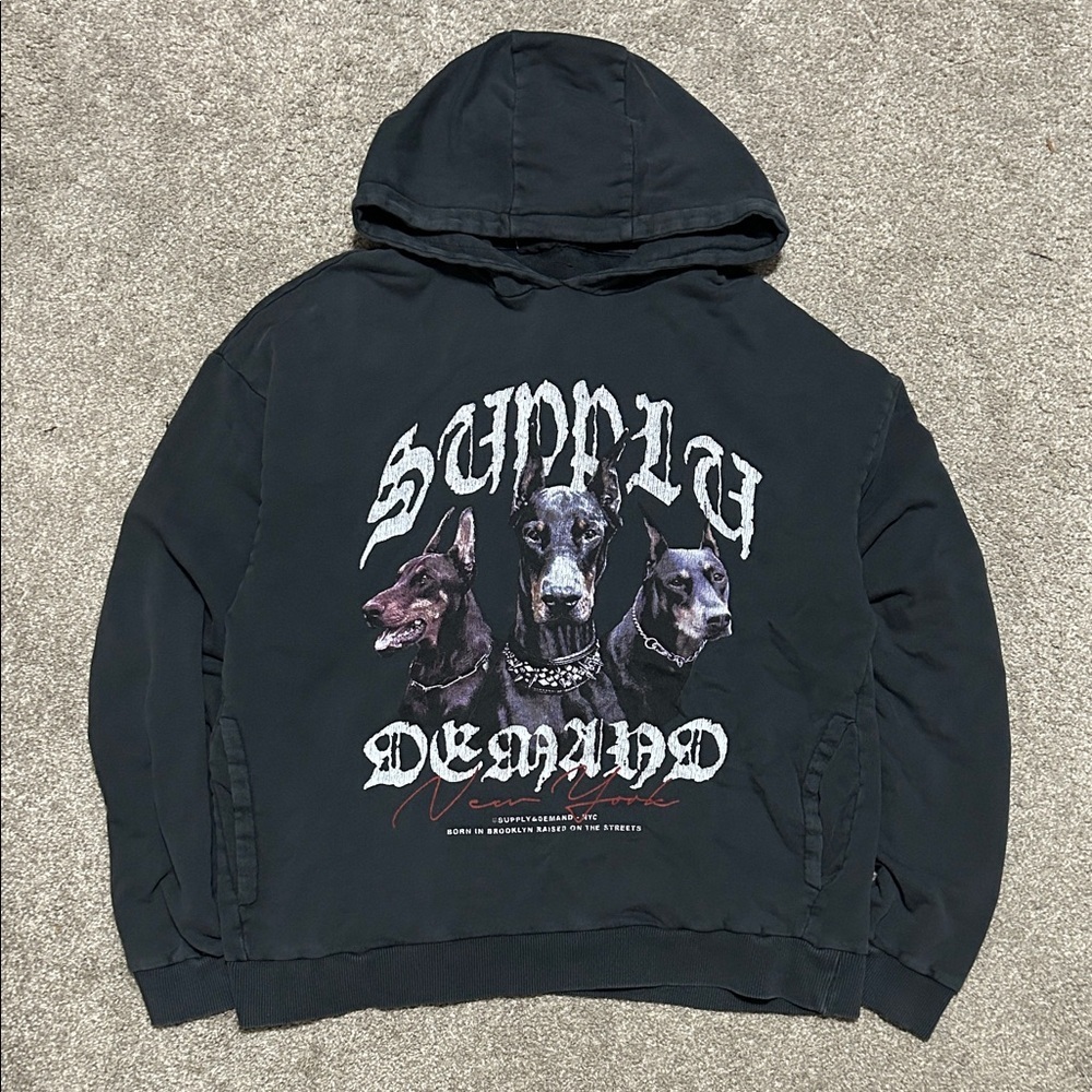 Vintage Supply And Demand Three Dog Hoodie
